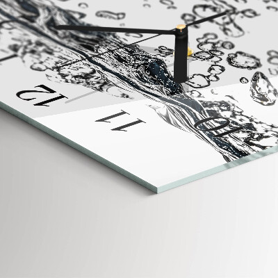 Square wall clock Water