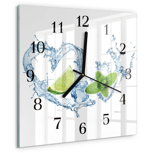 Square wall clock Mint