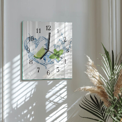 Square wall clock Mint