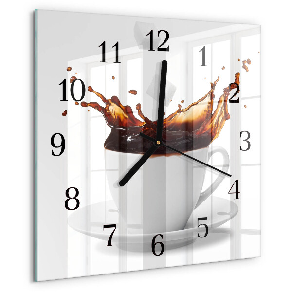 Square wall clock Coffee