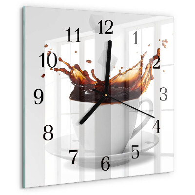 Square wall clock Coffee