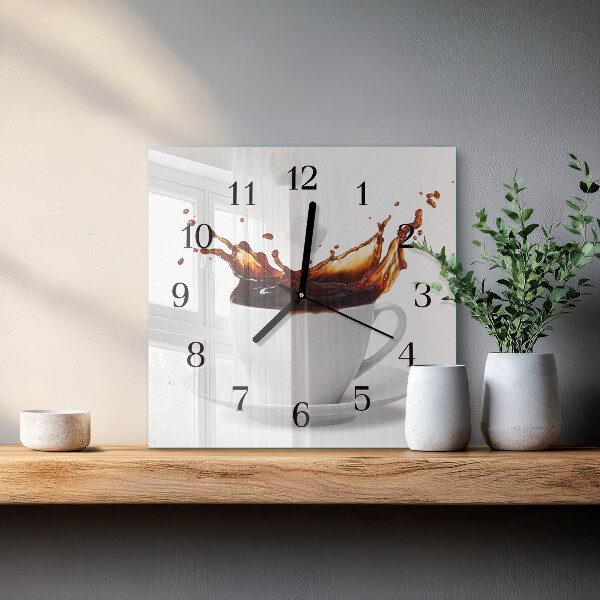 Square wall clock Coffee