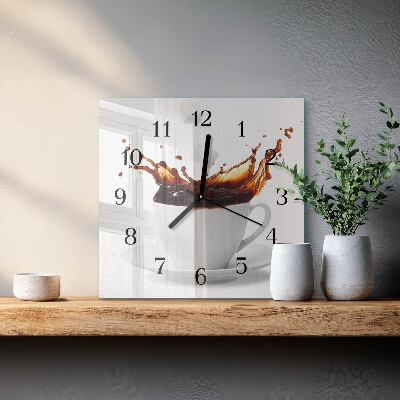 Square wall clock Coffee