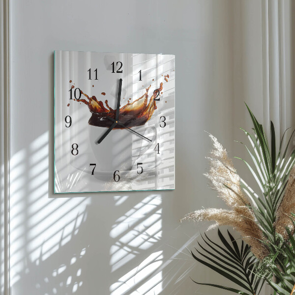 Square wall clock Coffee