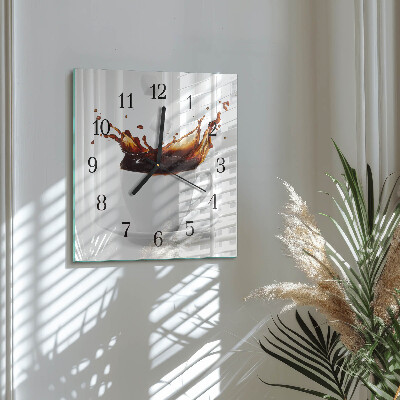 Square wall clock Coffee