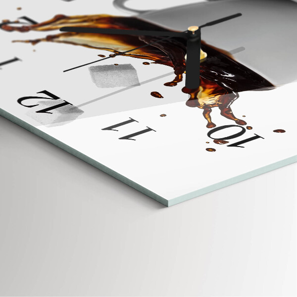 Square wall clock Coffee
