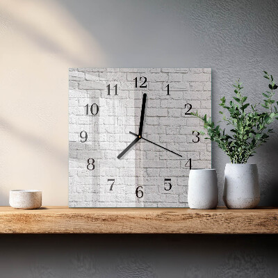 Square wall clock Brick