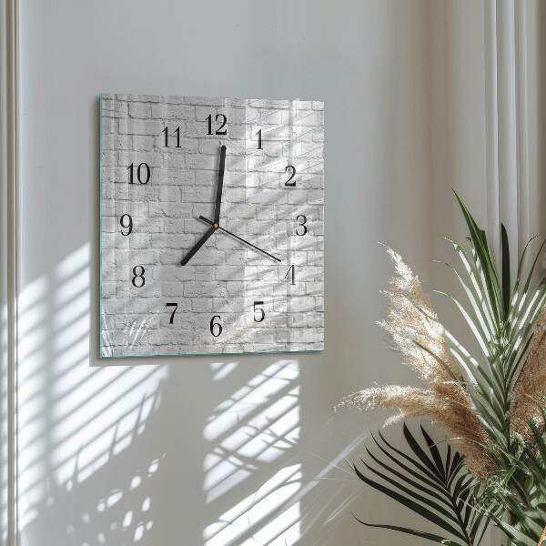 Square wall clock Brick