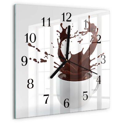 Square wall clock Coffee