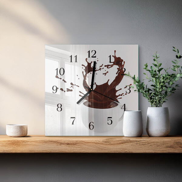 Square wall clock Coffee