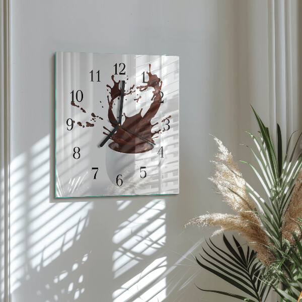 Square wall clock Coffee