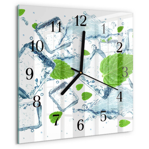 Square wall clock Ice Mint