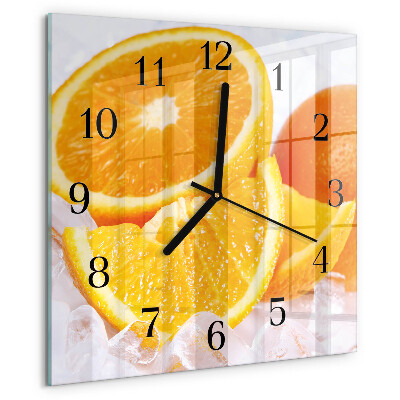 Square wall clock Oranges