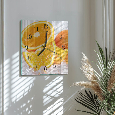 Square wall clock Oranges
