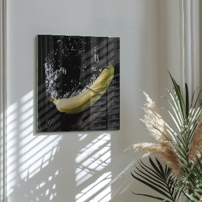 Square wall clock Banana