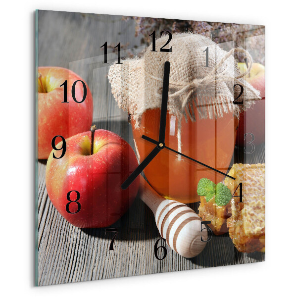 Square wall clock Apple Honey