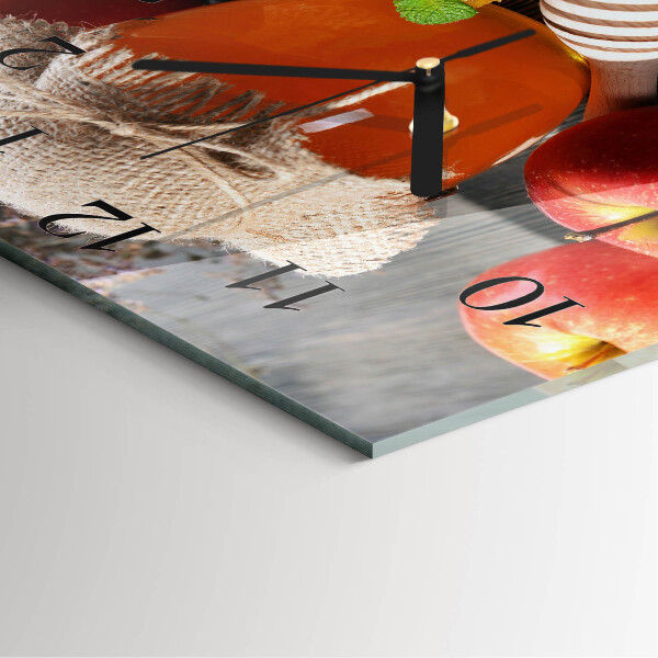 Square wall clock Apple Honey
