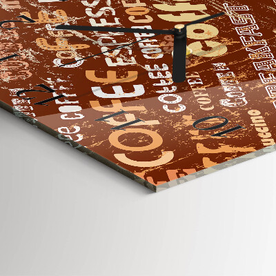 Square wall clock Coffee