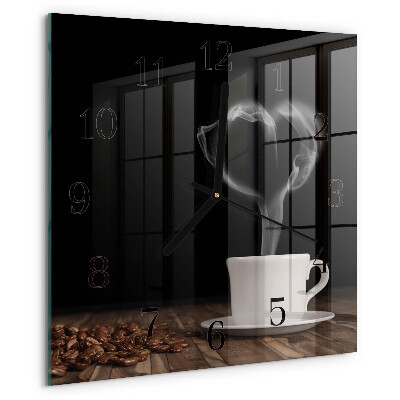 Square wall clock Coffee