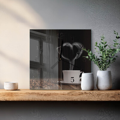 Square wall clock Coffee