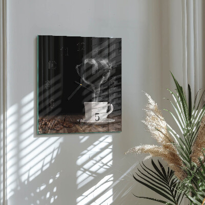 Square wall clock Coffee
