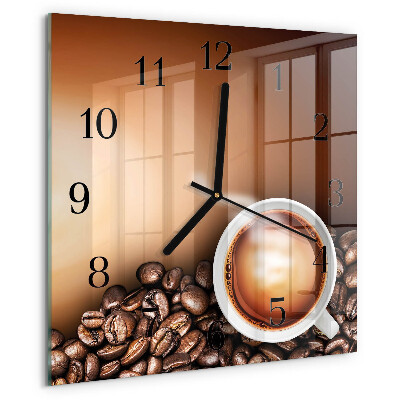 Square wall clock Coffee
