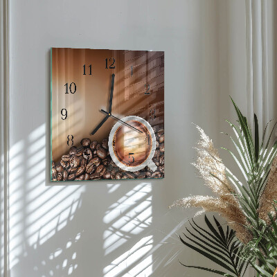 Square wall clock Coffee