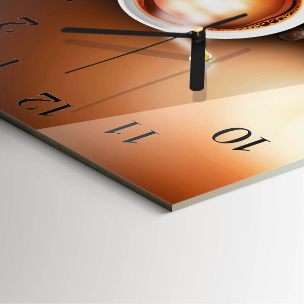 Square wall clock Coffee