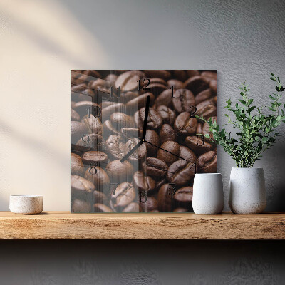 Square wall clock Coffee Beans