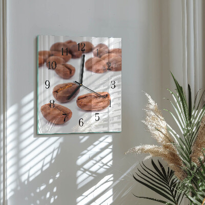 Square wall clock Coffee Beans