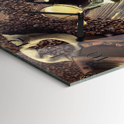 Square wall clock Coffee