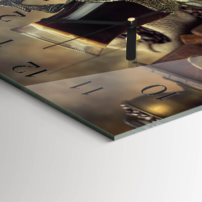 Square wall clock Coffee