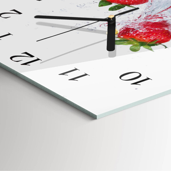 Square wall clock Strawberry