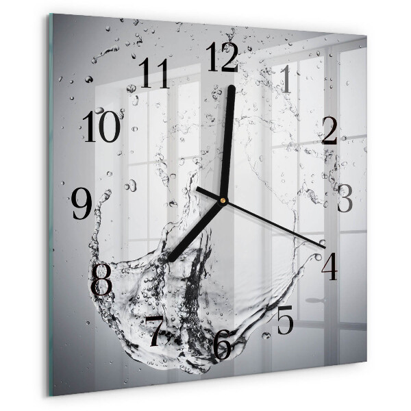 Square wall clock Water