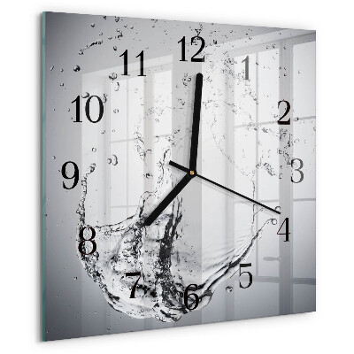 Square wall clock Water