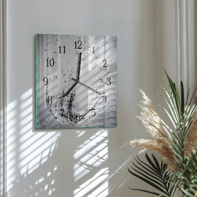 Square wall clock Water