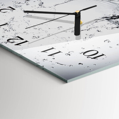Square wall clock Water