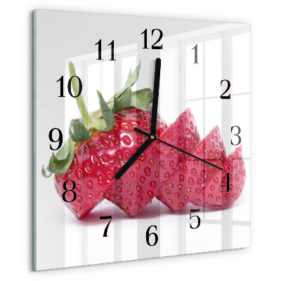 Square wall clock Strawberry