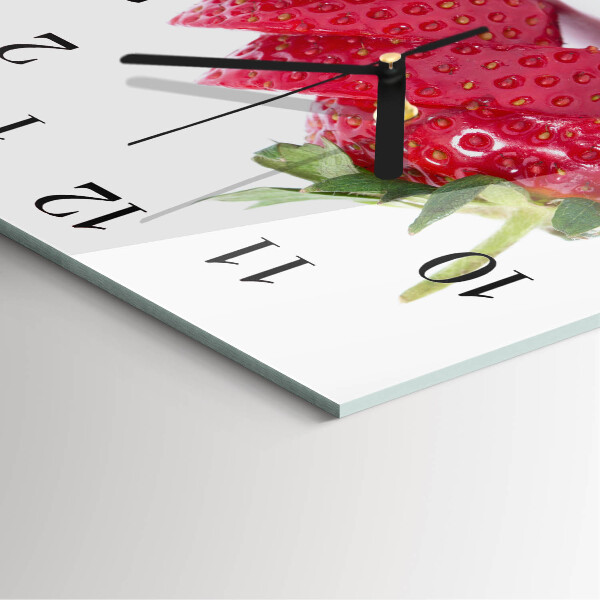 Square wall clock Strawberry