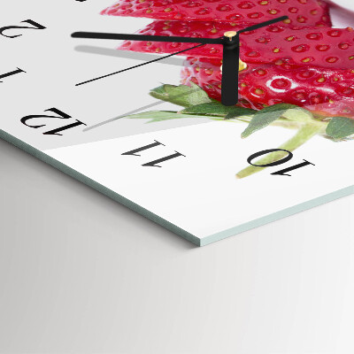 Square wall clock Strawberry