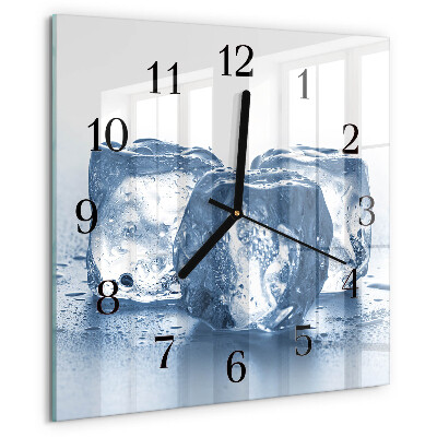 Square wall clock Ice