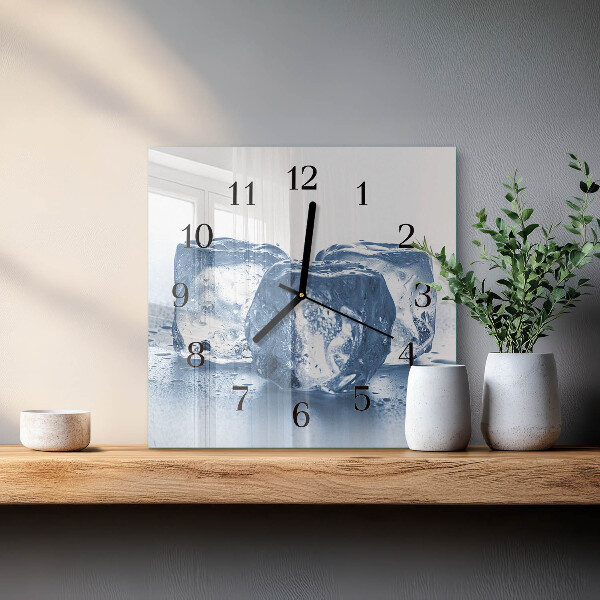 Square wall clock Ice