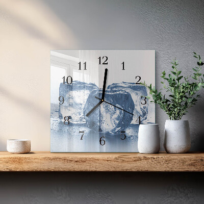 Square wall clock Ice