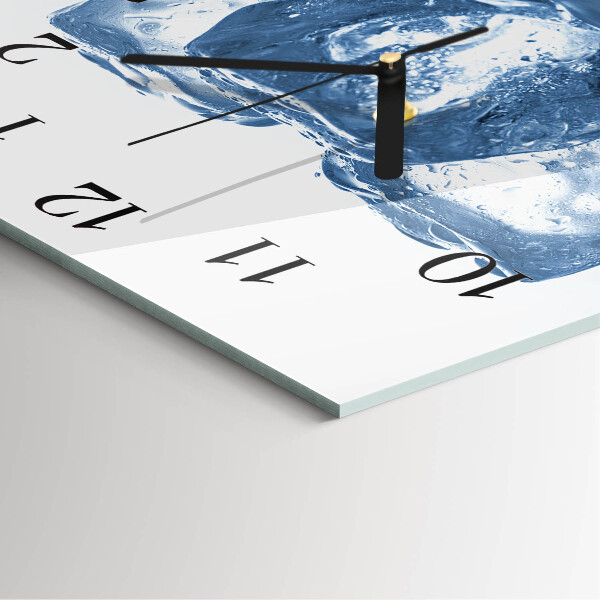 Square wall clock Ice