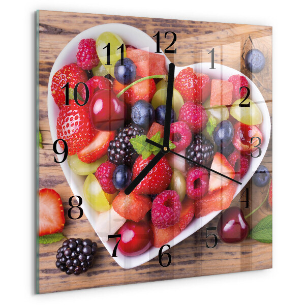 Square wall clock Fruit