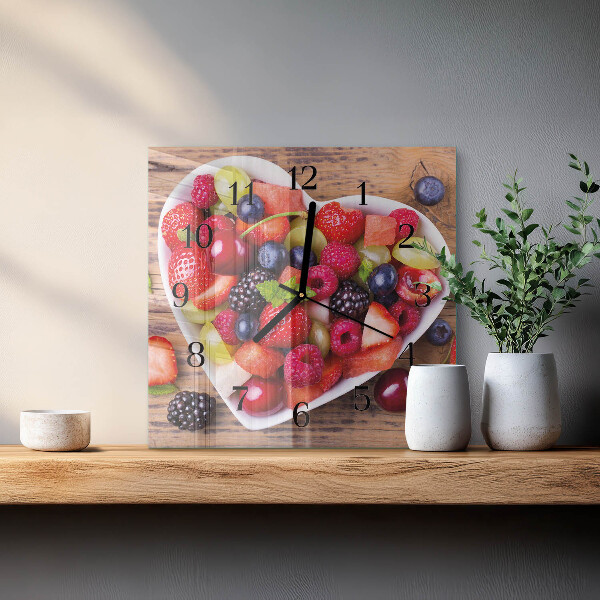Square wall clock Fruit