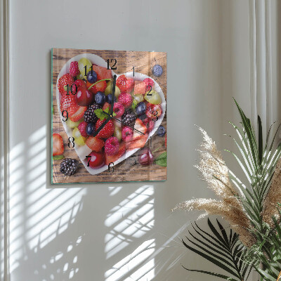 Square wall clock Fruit