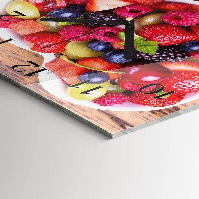 Square wall clock Fruit