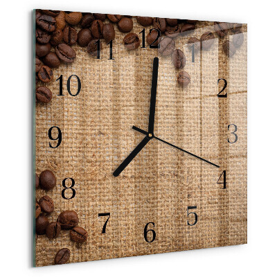 Square wall clock Coffee Beans