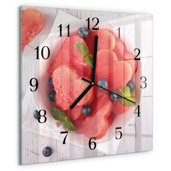 Square wall clock Watermelon Heart